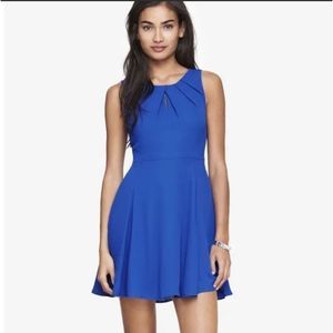 Express Pleated Blue Dress